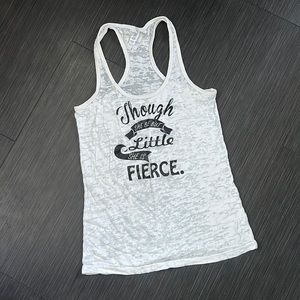 Though she but little she is fierce racerback tank top